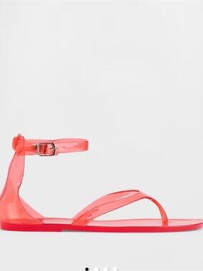 GAP Coral Red Jelly Ankle-Strap Sandals